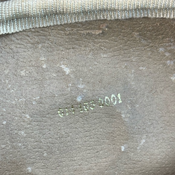 GUCCI Vintage GG Web PVC Canvas Leather Brown Clutch Toiletry Bag - Picture 12 of 12